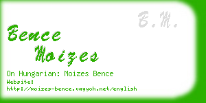 bence moizes business card